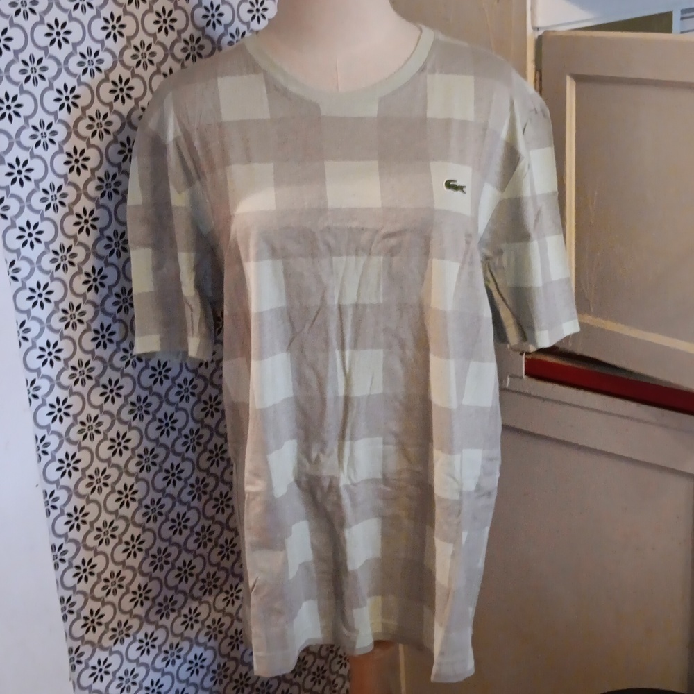 Lacoste Live sz 8 plaid shirt